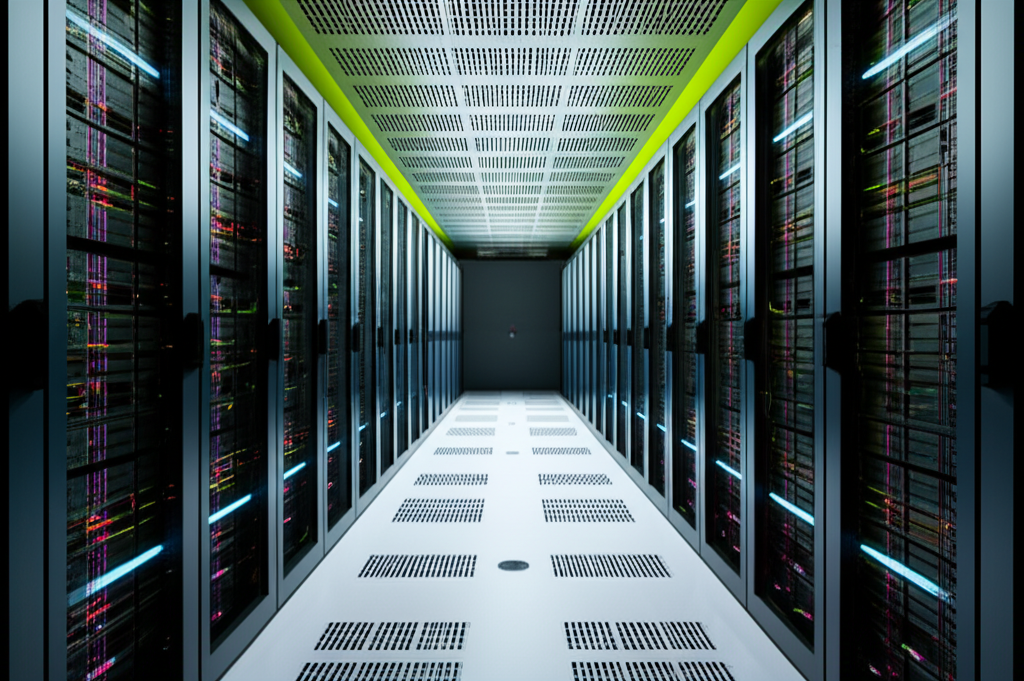 一幅描繪挑戰或逆風的意象圖，暴風雨的天空籠罩著未來城市，象徵科技公司在成長路上可能面臨的潛在障礙。