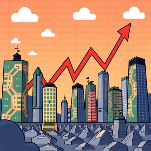 描繪股市下跌趨勢的圖像