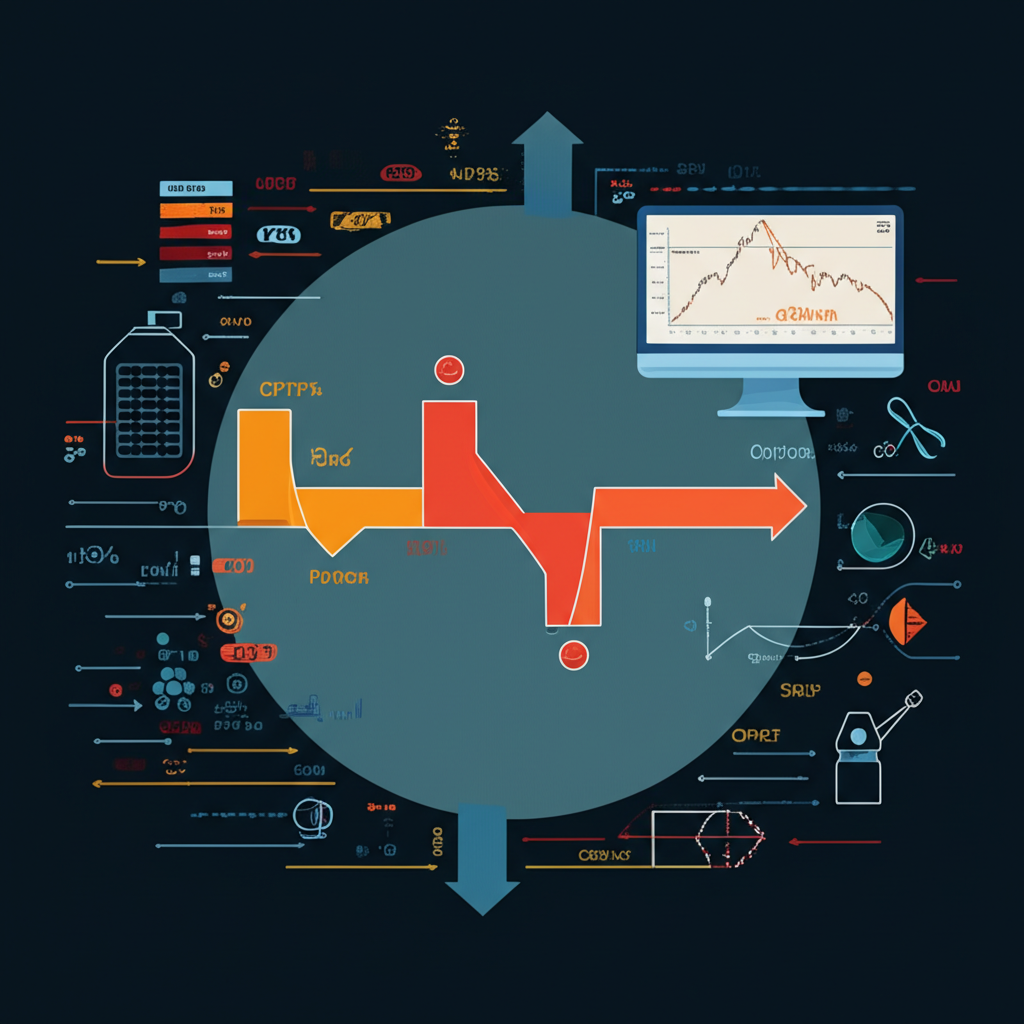 一個由相互連接的線條和節點組成的抽象視覺表示，象徵複雜的金融網路或期權策略，帶有微妙的光暈，傳達互聯性和戰略規劃。