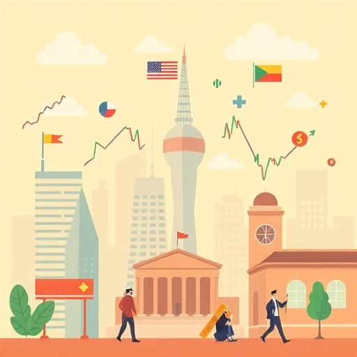 金融市場的插圖