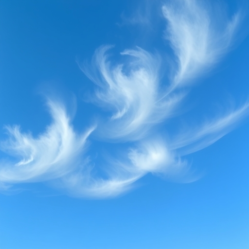 藍天中卷雲的插圖