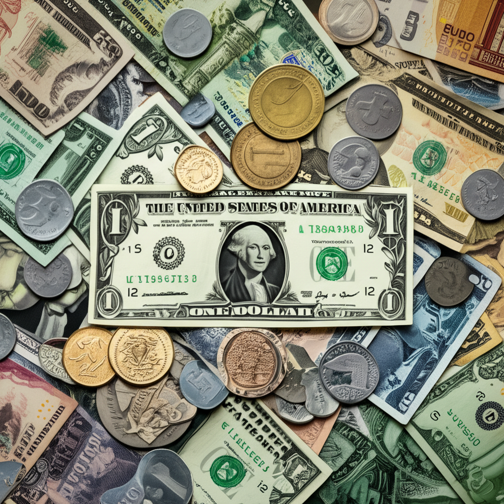 一位投資者自信地查看顯示非美元貨幣和加密資產上漲的平板。