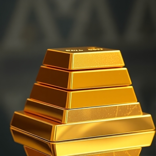 一堆金條堆疊整齊