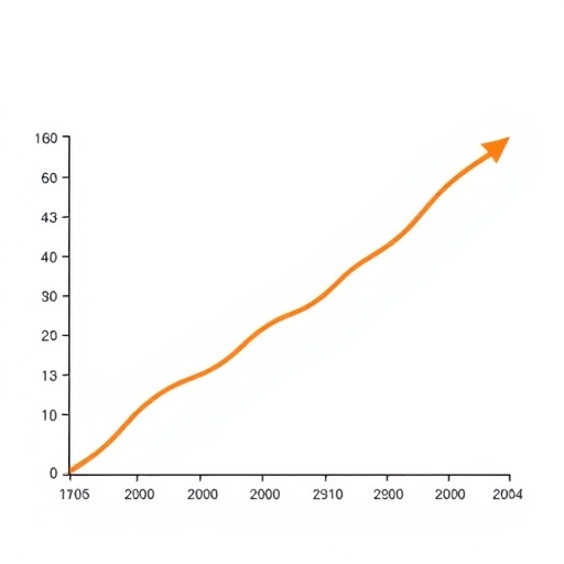 一張抽象的圖形,象徵經濟表現的下滑。
