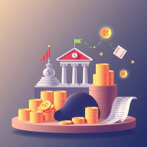 一個代表綜合財務分析的抽象圖示。