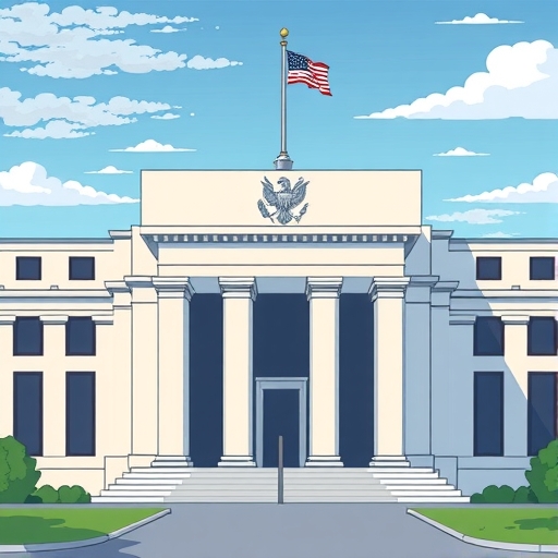 美國聯準會大樓的插圖