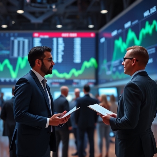 商務人士討論市場趨勢