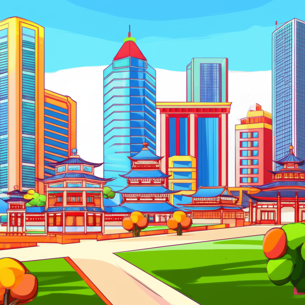 現代城市夜景，象徵國家經濟的發展與挑戰