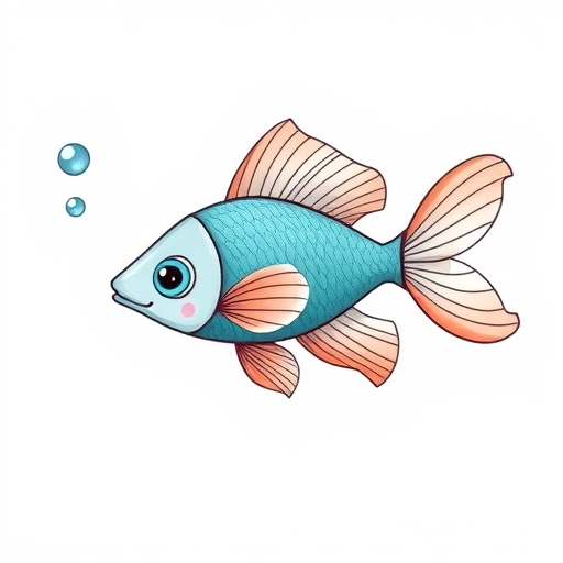 一隻色彩斑斕的鬥魚在水中悠遊,象徵著「Beta」的靈動性。