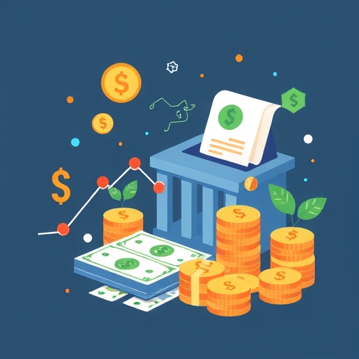 一個代表投資回報與財務成長的圖示。