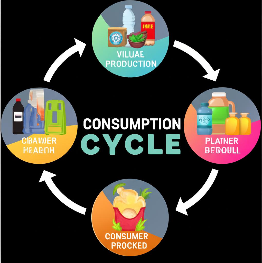 消費循環示意圖,展示收入如何透過 MPC 與 MPS 分流,並在經濟中持續流動