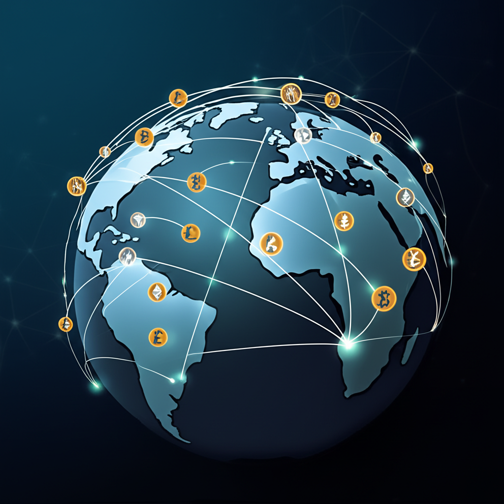 互聯全球網路節點代表去中心化,數位貨幣無縫流動跨越時區