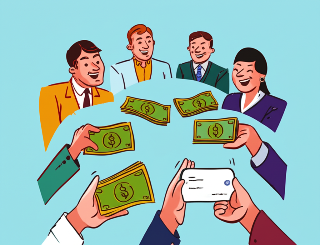 公司向微笑股東分配現金和股票的股利分派插圖