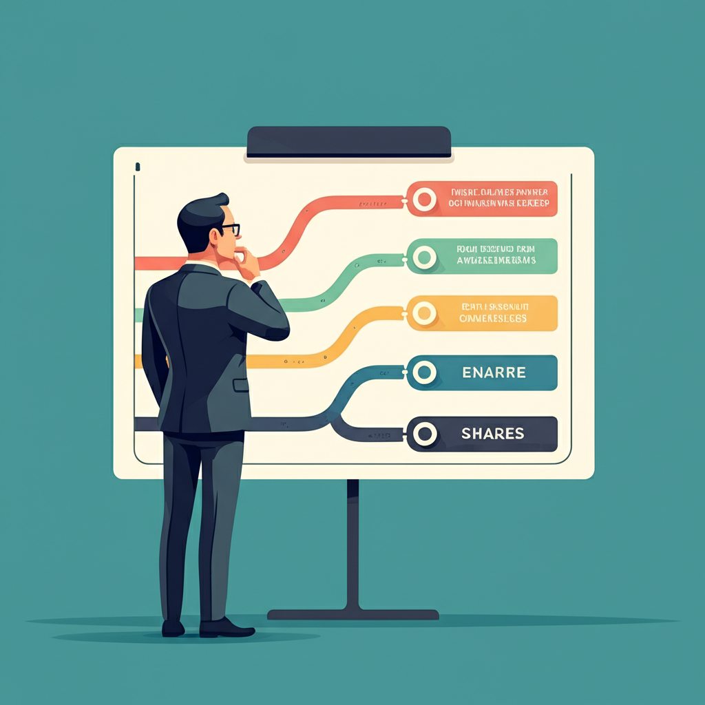 企業高管審視策略板，顯示公司買回股份的五大策略途徑插圖