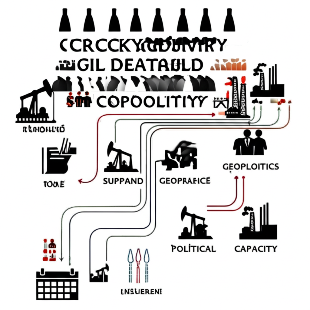 影響裂解價差的因素圖示,包括供應需求、季節性、地緣政治與產能的互聯
