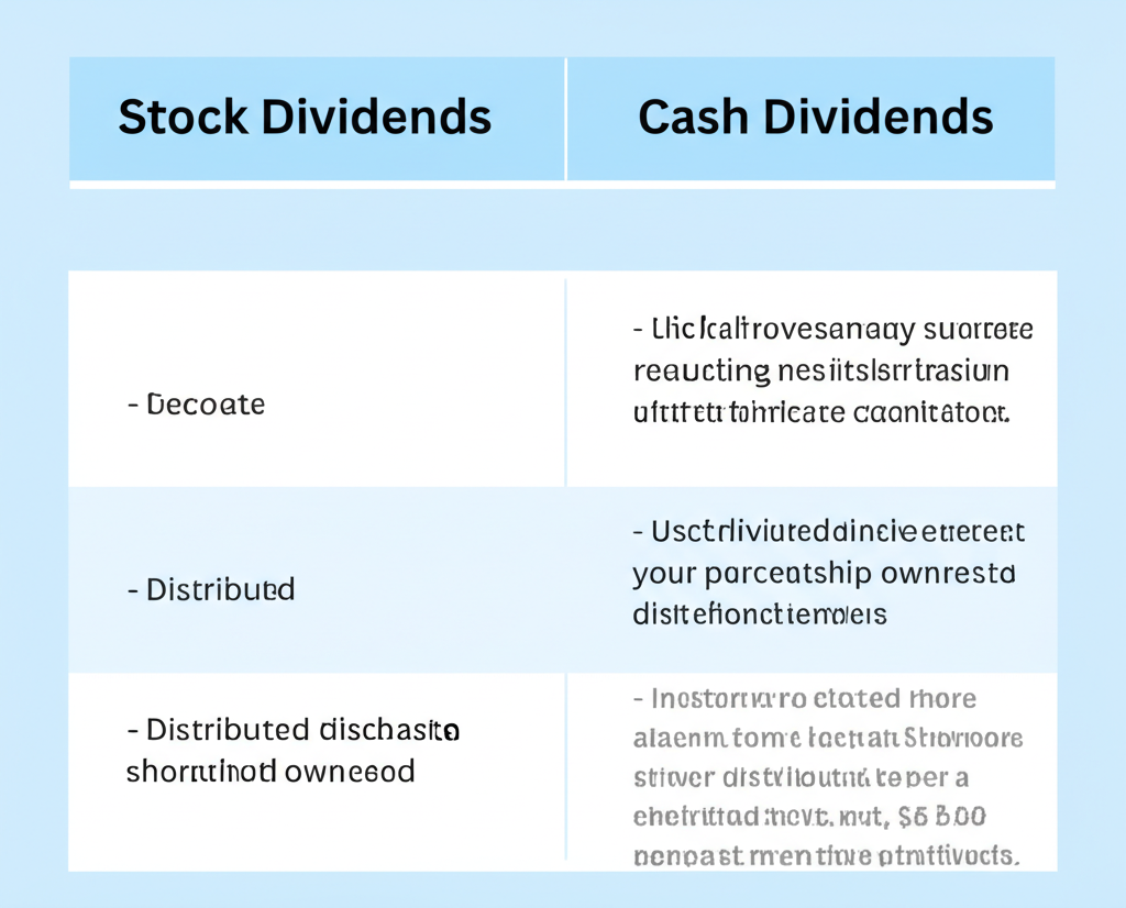 股利廣義概念與股息現金形式差異比較的投資者插圖表格