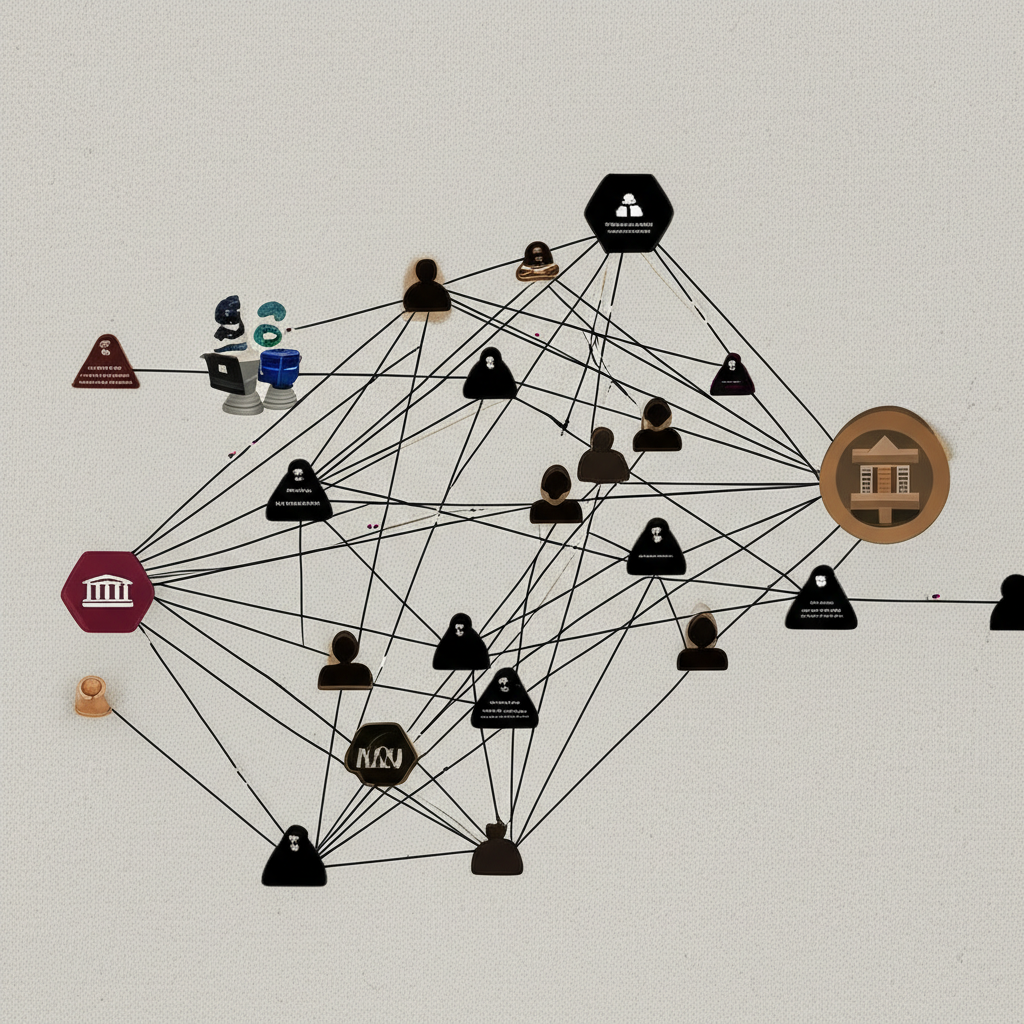 OTC市場分散式金融網絡示意圖
