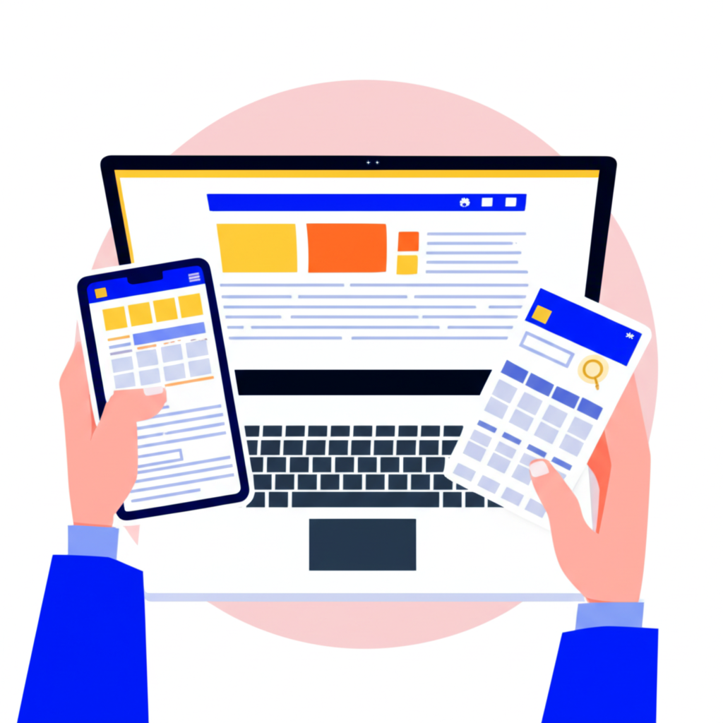 查詢美股財報日期的數位工具插圖