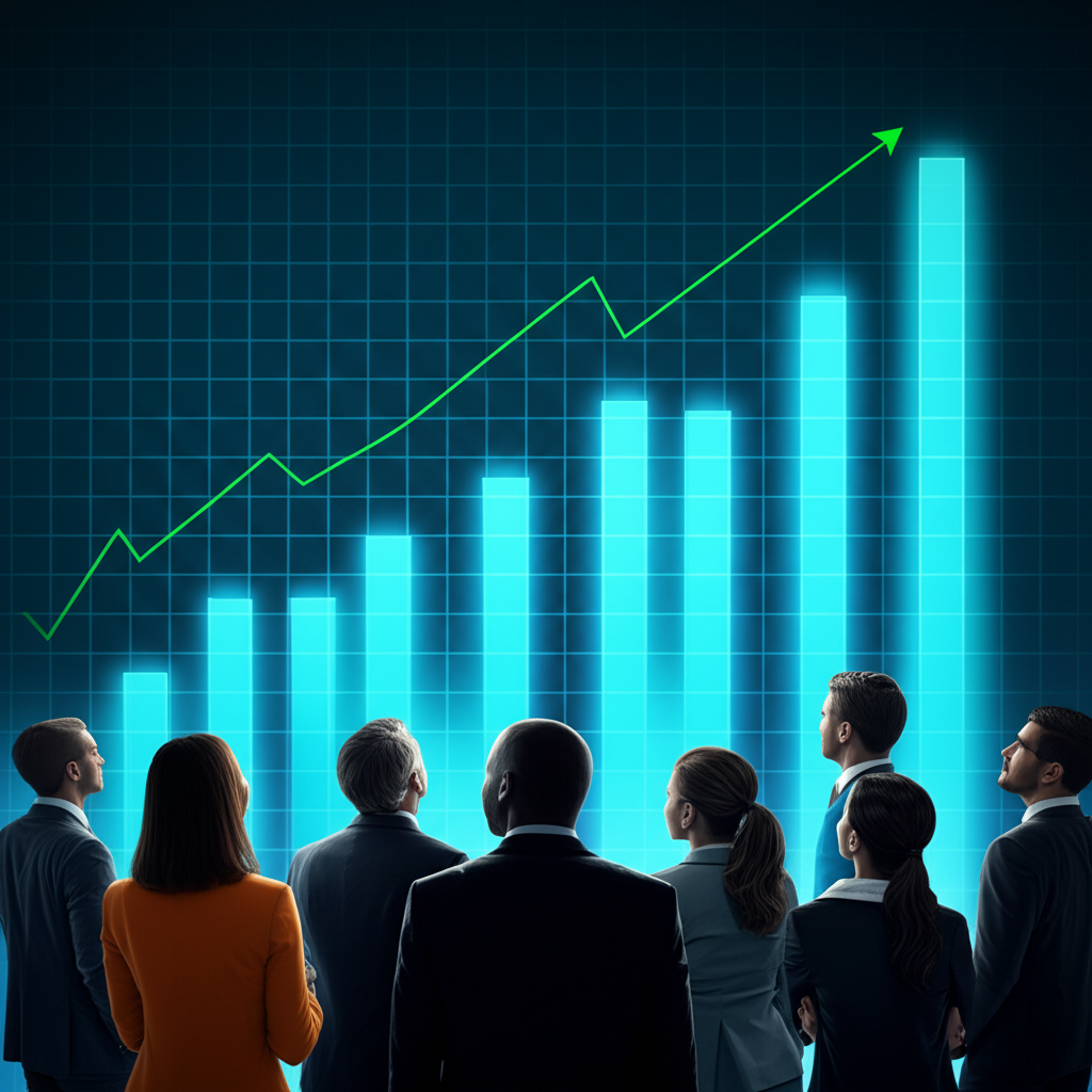 全球金融市場中那斯達克 100 指數的圖示,象徵科技創新與投資者樂觀展望